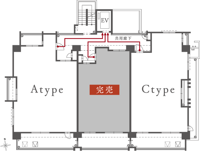 フロア図（Btype：完売）